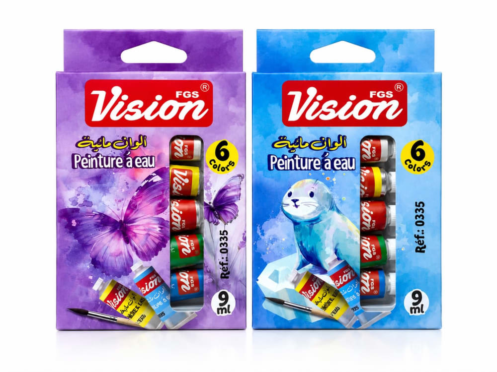 PEINTURE GOUACHE 9ML DE 6 CLRS VISION 0335 — violet