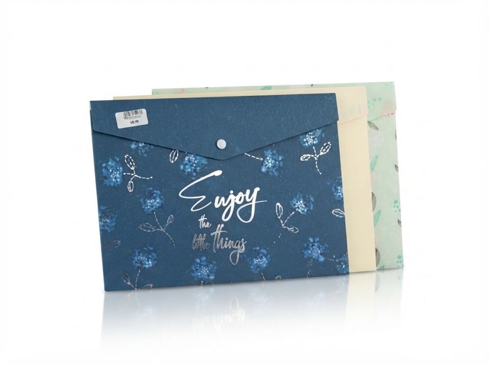 POCHETE ENVELOPPE BUTON VISION 3213 — blue