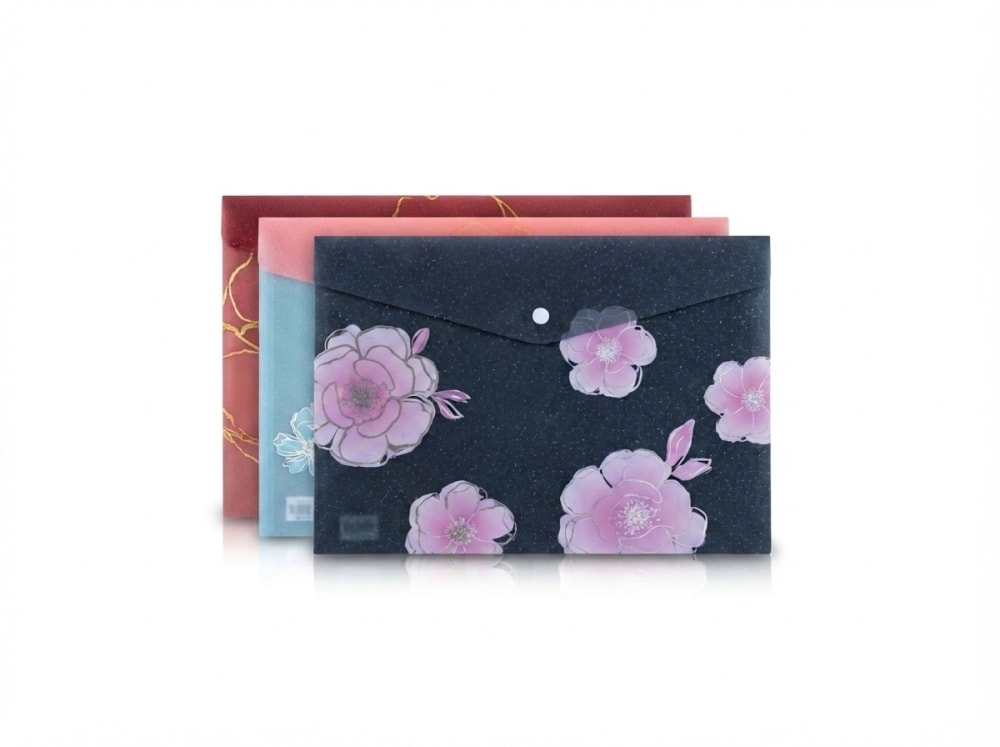 POCHETE ENVELOPPE BOUTON VISION 3213 — rose