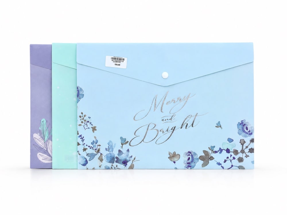 POCHETTE ENVELOPPE A BOUTON VISION 3213 — violet