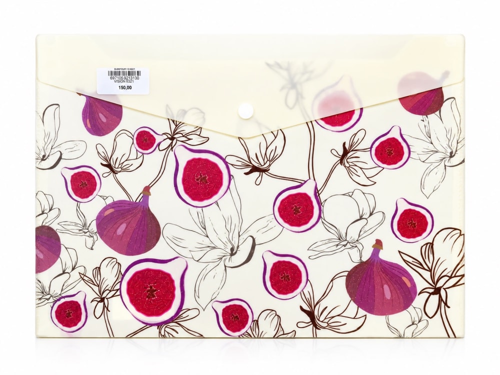 POCHETtTE ENVELOPPeE A BOUTON VISION 3213 — blanc