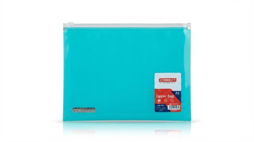POCHETTE ENVELOPPE ZIP A5 CORRECT CT-3154 — blue