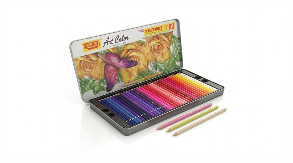 CRYONS DE CLRS ARTCOLOR BOITE METAL DE 120 PCS TECHNO 6025 — couleurs