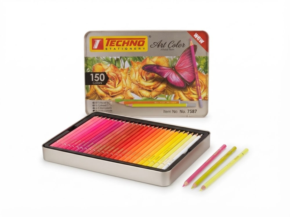 CRAYONS DE COULEUR ARTCOLOR BOITE METAL DE 150 CLRS PCS techno 7587 — couleur