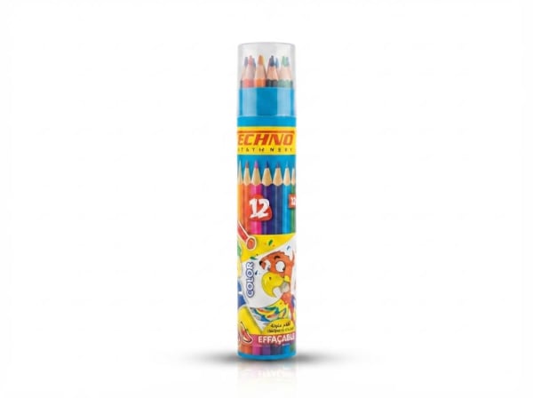 CRAYONS DE COULEUR WOW EFFACABLE BTE RONDE 12CL TEHNO 8503