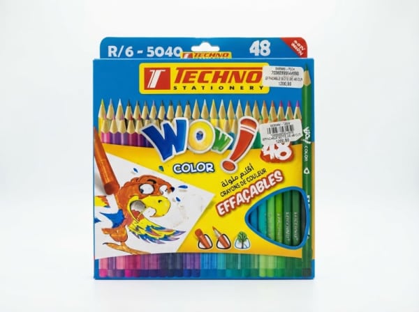 Crayons de couleur WOW EFFACABLE BOITE DE 48 CLR 5849