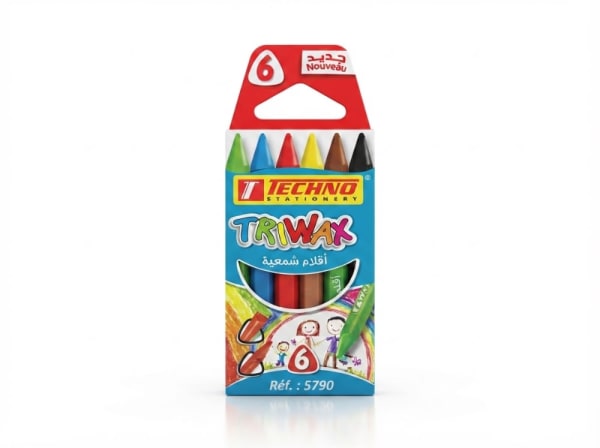 Crayons de couleur la CIRE DE 6 COULEURS 5790