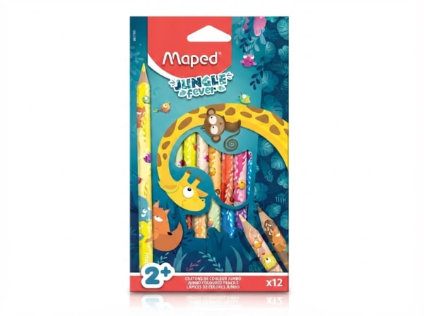 Crayons de couleur JUMBO JUNGLE FEVER MAPED 863700
