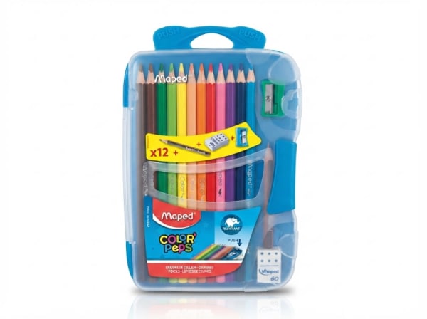 crayons de couleur 12PCS SMART BOX+3FLUO MAPED 832032