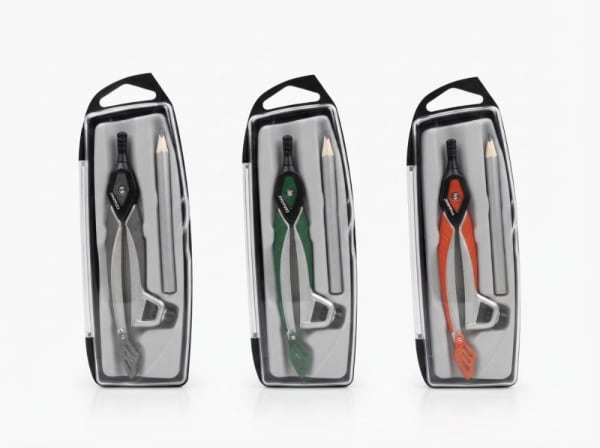 Compas power metalique 4 couleur 44036