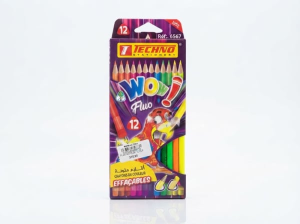 Cryons de couleur WOW FLUO BOITE DE 12 CLR 6567