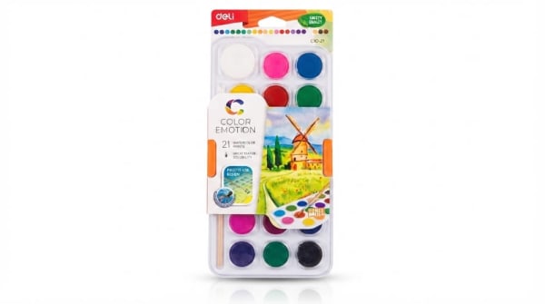 AQUARELLE DE 21 COULEUR AVEC PINCEAU C10-21