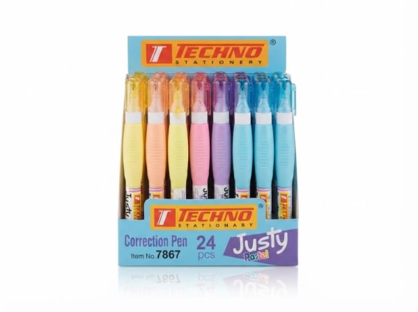 STYLO CORRECTEUR TETE EN METAL JUSTY PASTE TECHNO 7867