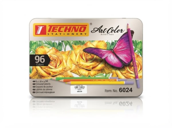 CRAYONS DE COULEUR ARTCOLOR BOITE METAL DE 96 CLRS PCS techno 6024