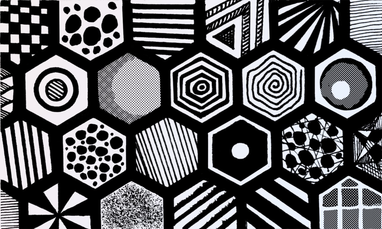 Hexagon Masks (pieces)