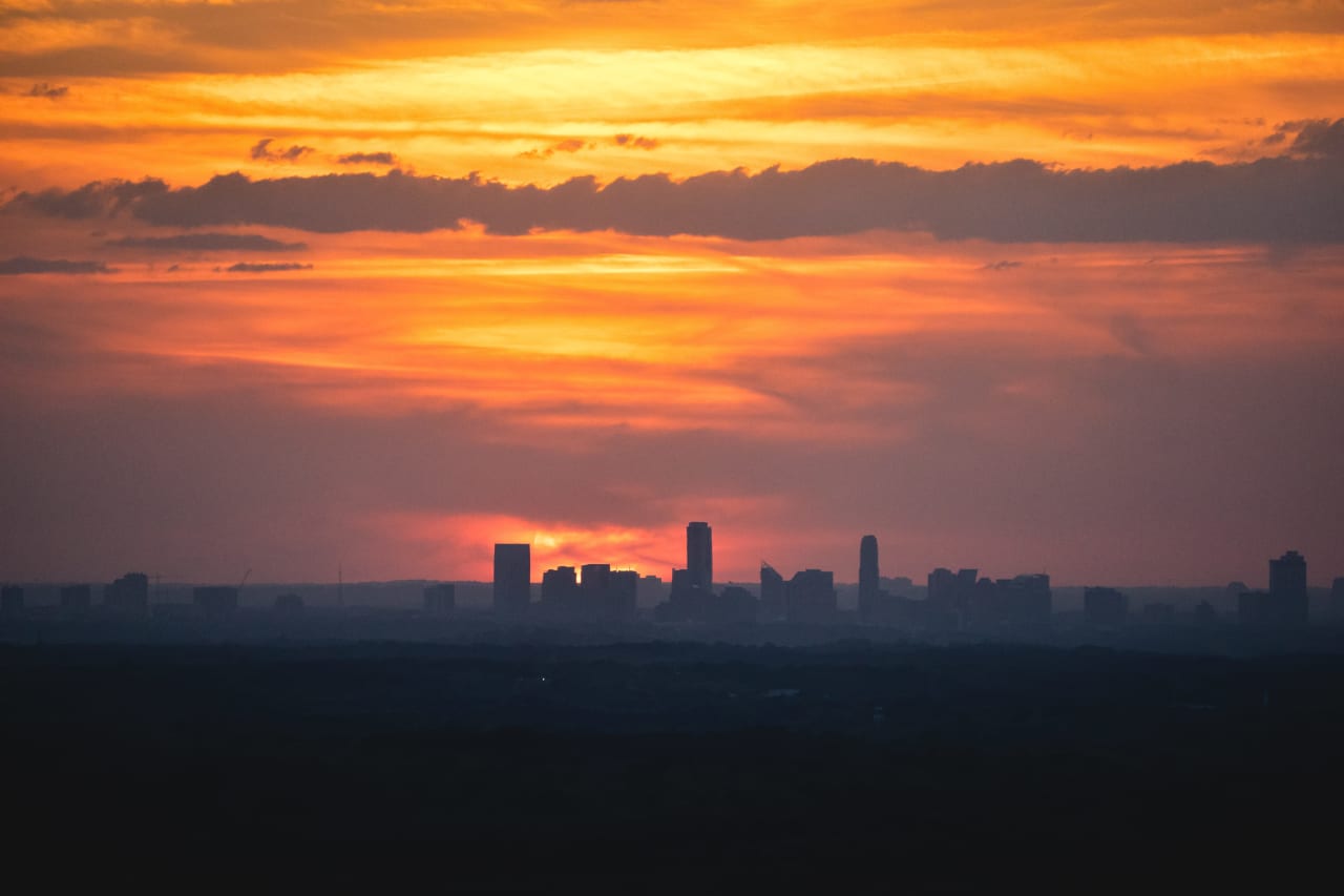 Sunset behind the Buckhead Skyline