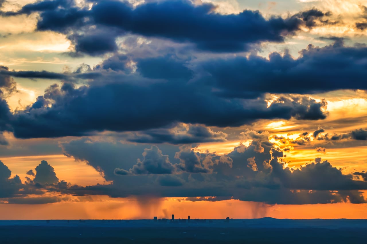 Microbursts at Sunset