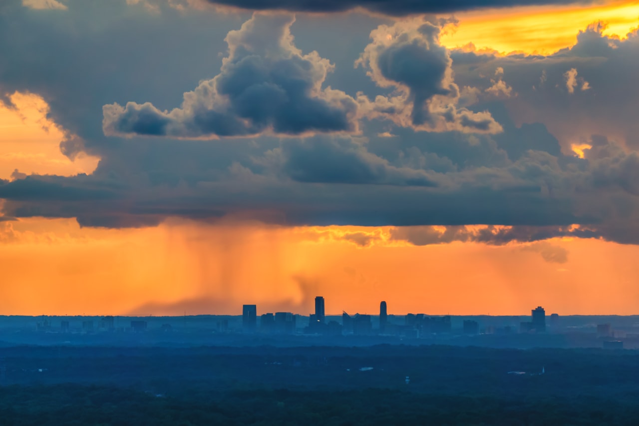 Microbursts at Sunset