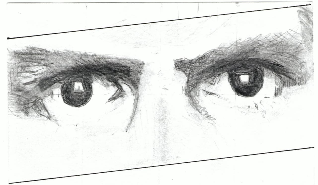 Eye Study Self Port 3x5 Pencil