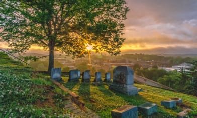 Sunrise in the Rain on Myrtle Hill