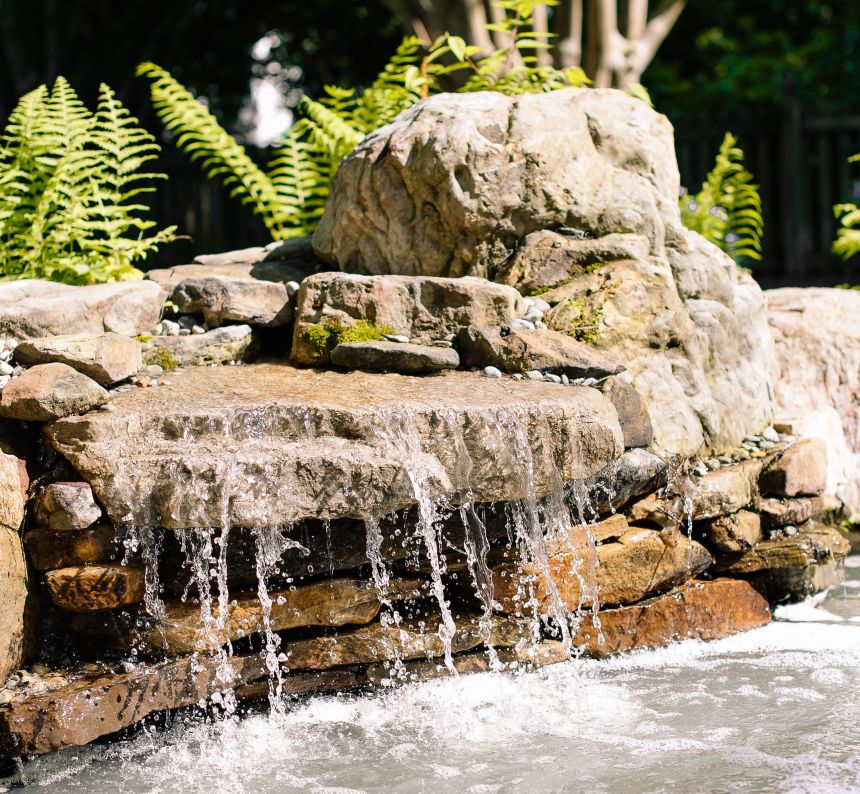 backyard pond and waterfall