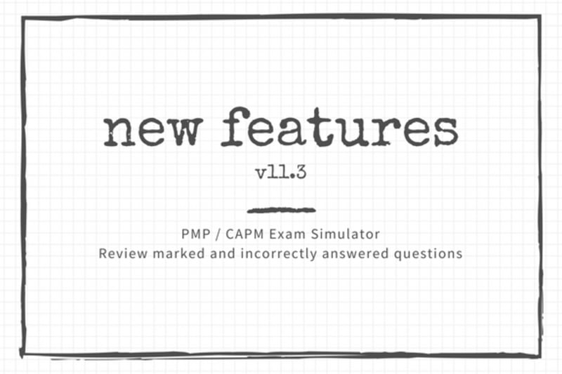 New Features - PMP / CAPM Exam Simulator Enhancements