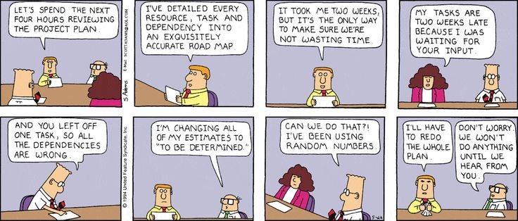 Dilbert project management comic