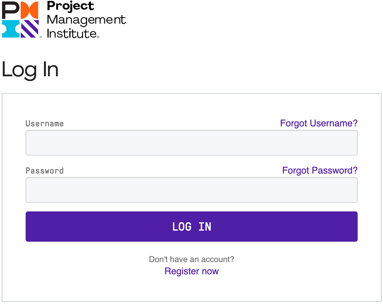 PMI Login Page PMI Login Page