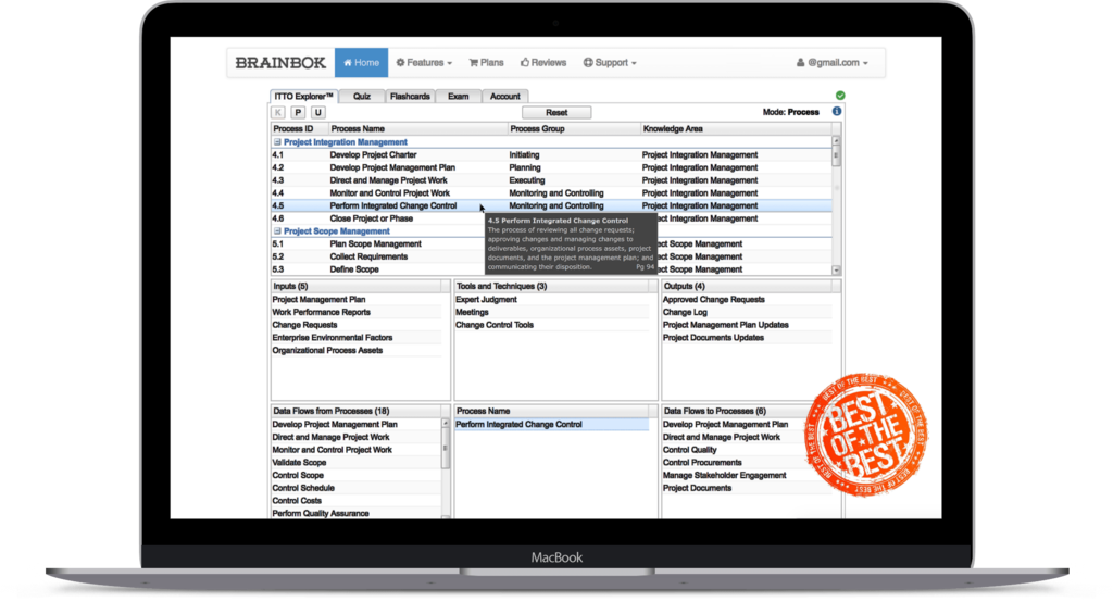 PMP Exam ITTO Trainer Tool