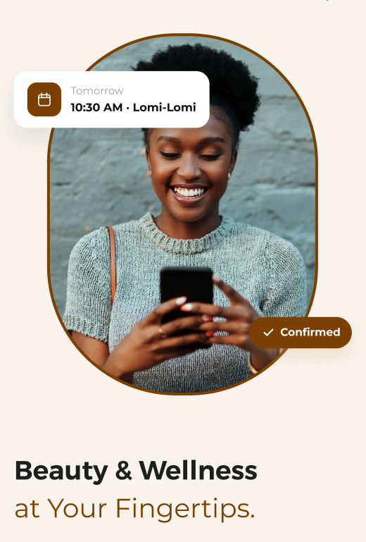 Glamkonect booking app interface