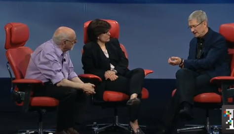 Apple CEO Tim Cook shows off his Nike Fuel Band at D11