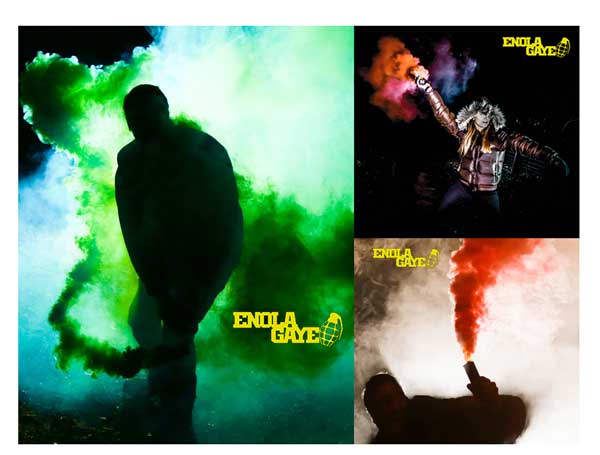 enola gaye smoke grenades photography