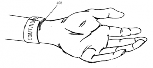 wrist watch patent by apple for smart device on wrist