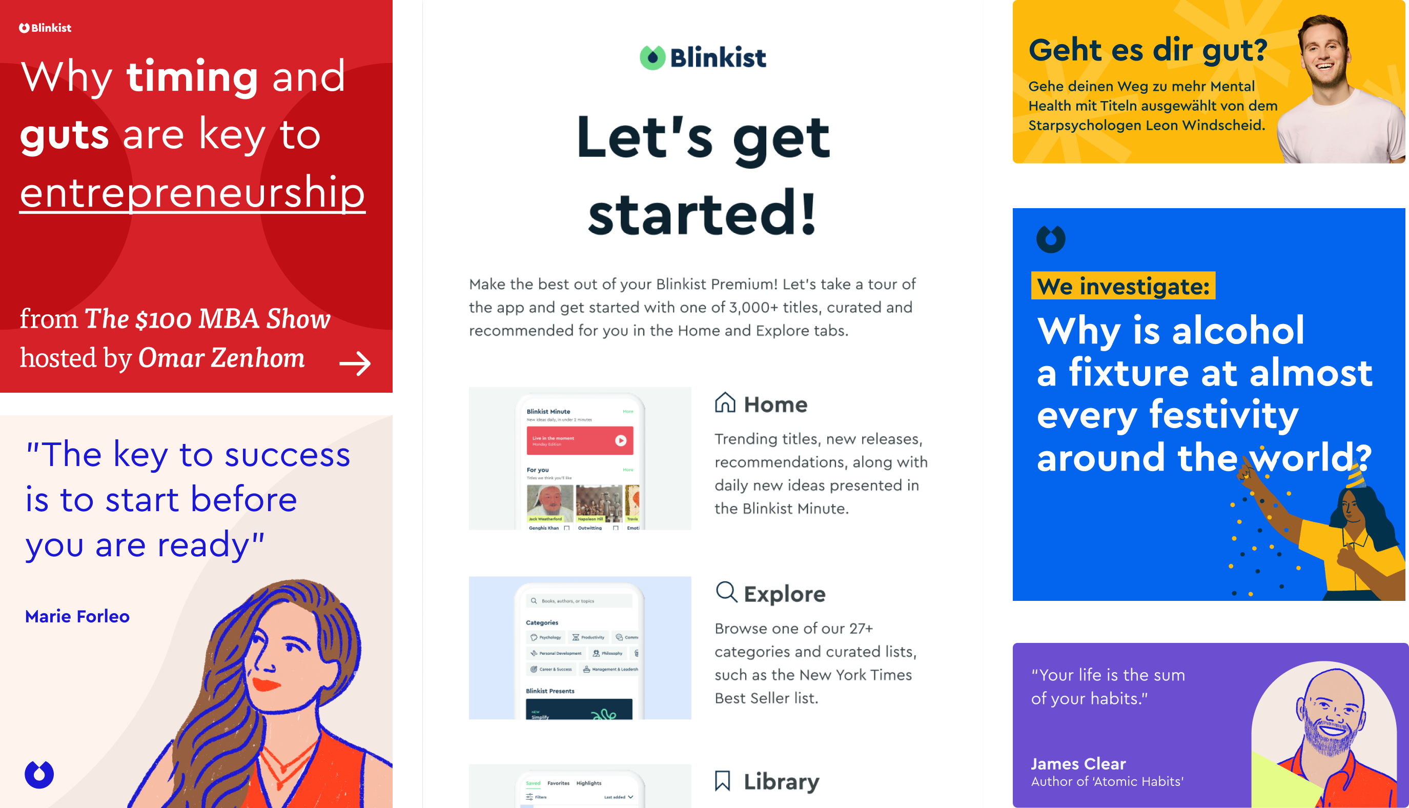 Blinkist Brand Book - brand identity, guideline and assets.