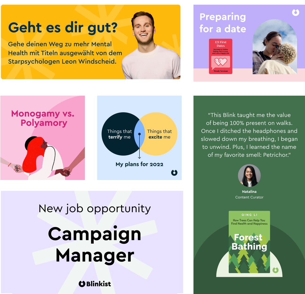 Blinkist Brand Book brand identity, guideline and assets.