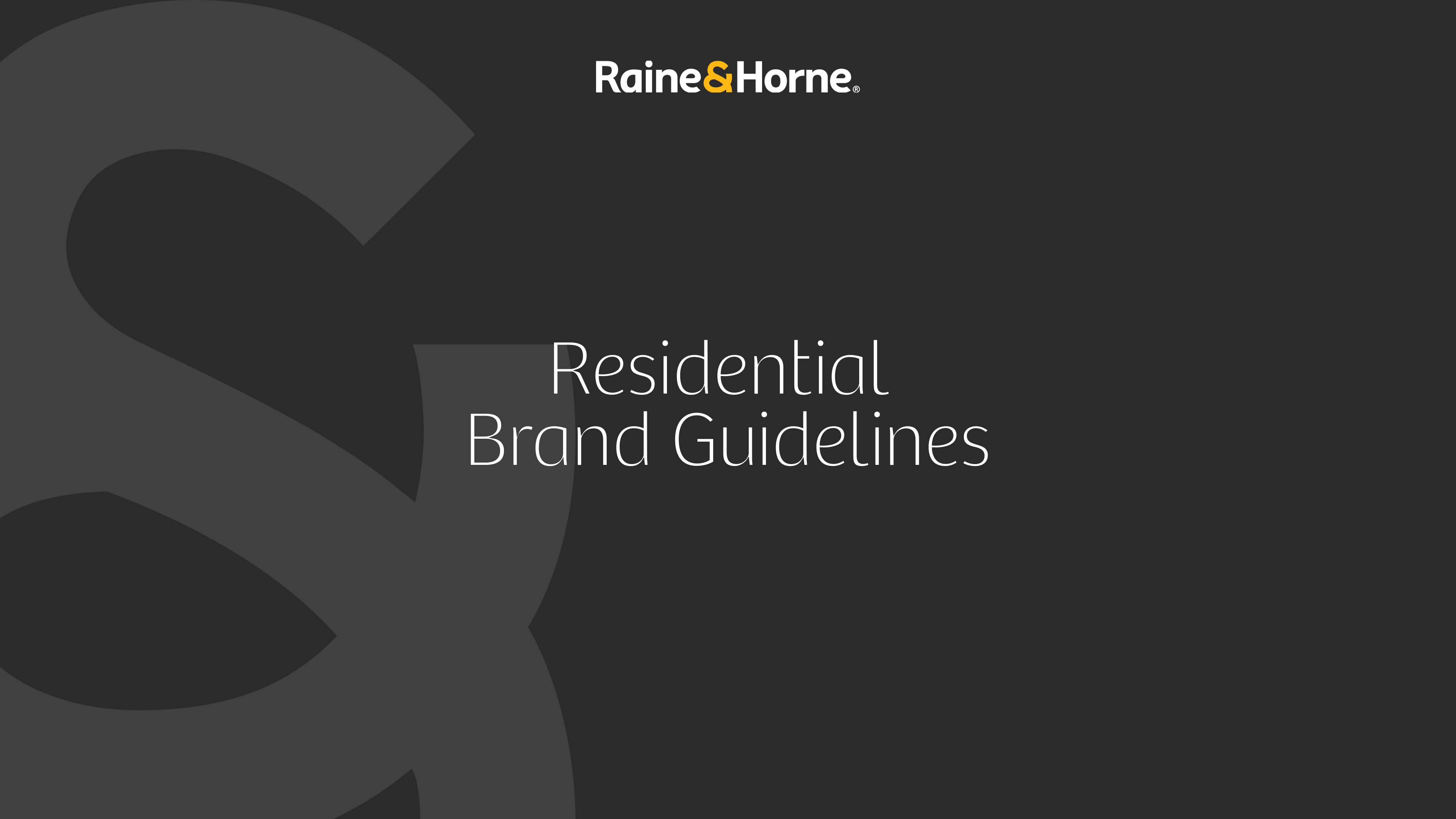 Residential  Brand Guidelines