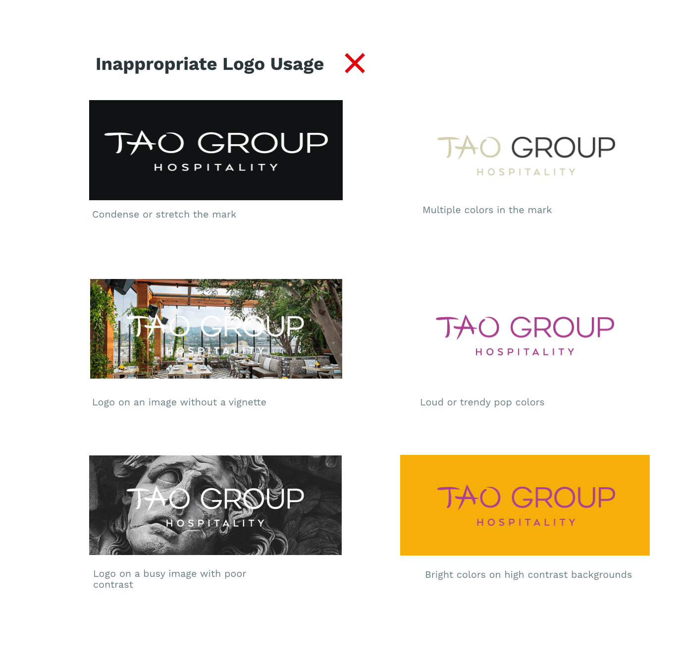 Tao Group Hospitality - brand identity, guideline and assets.