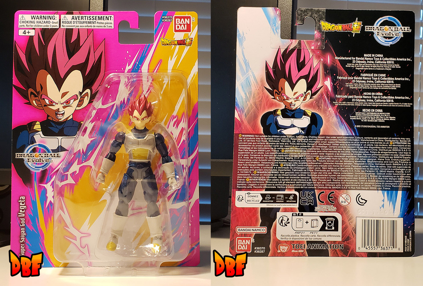Lot de trois figurines issues de l'univers Dragon Ball Z BS/ S. /TA