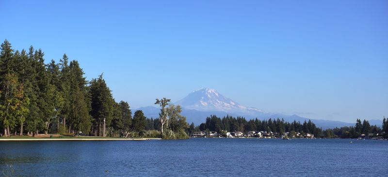 Mount Rainier in the distance