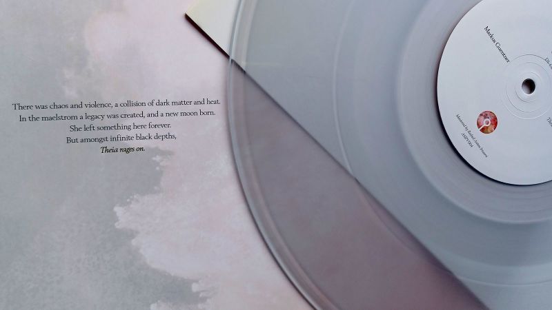 photograph of Markus Guentner's Theia clear vinyl record