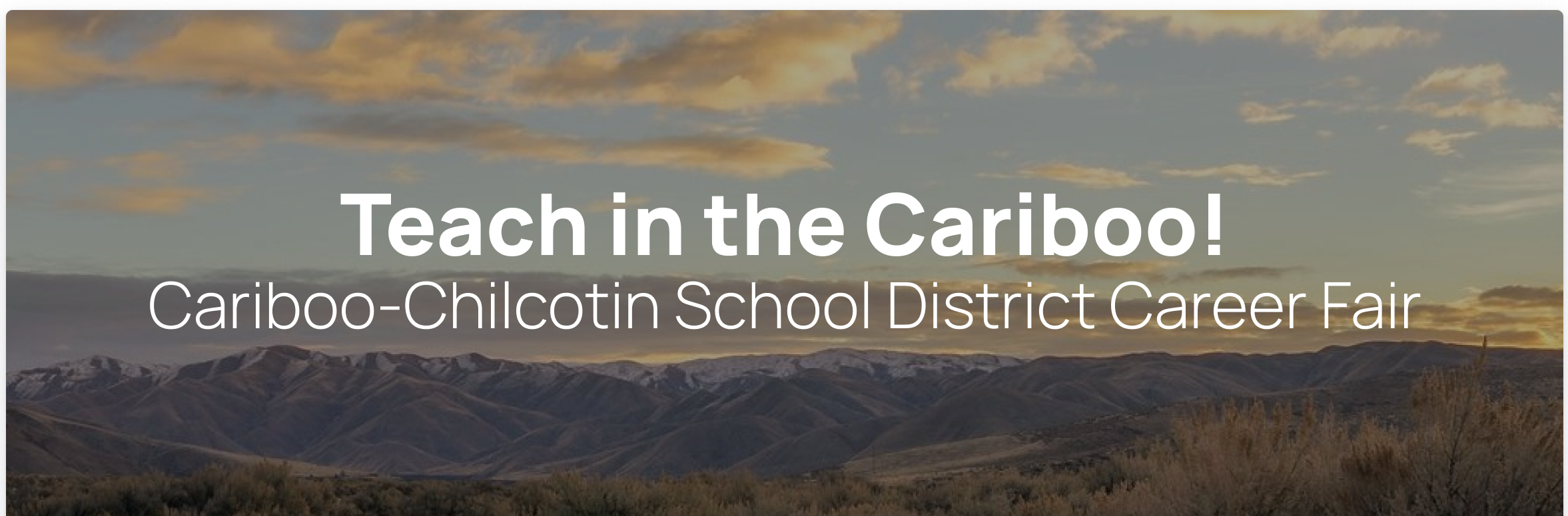 Teach in the Cariboo!