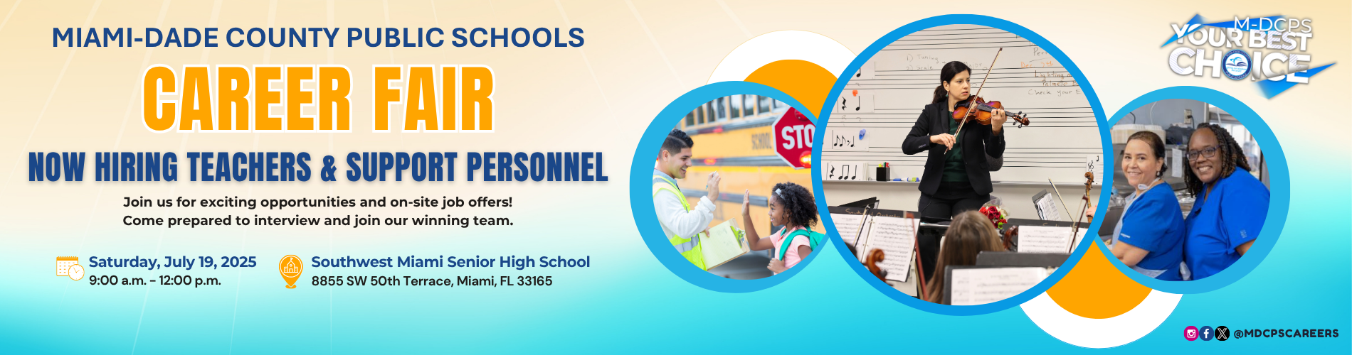 M-DCPS Career Fair Banner