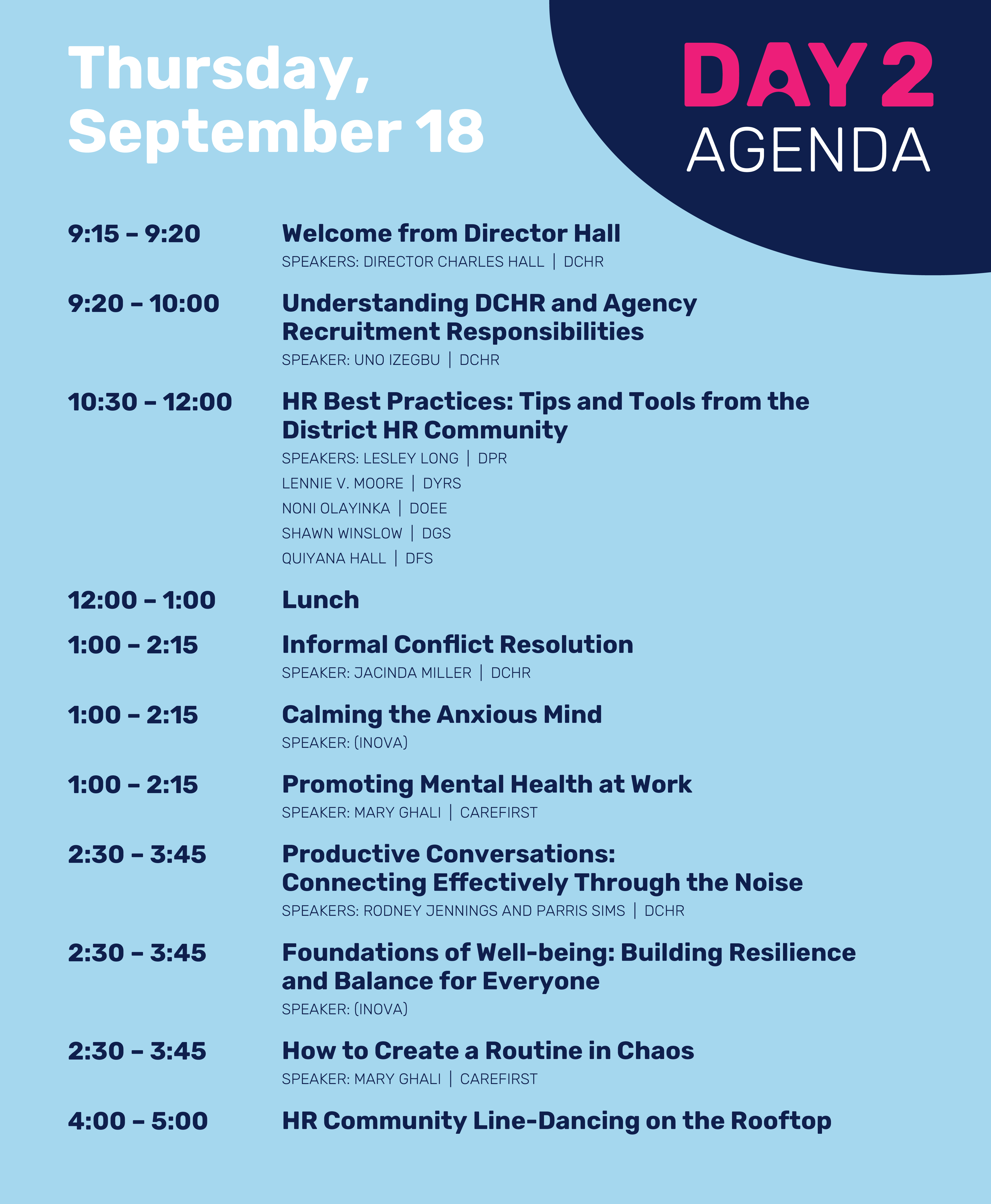 Day 2 Agenda