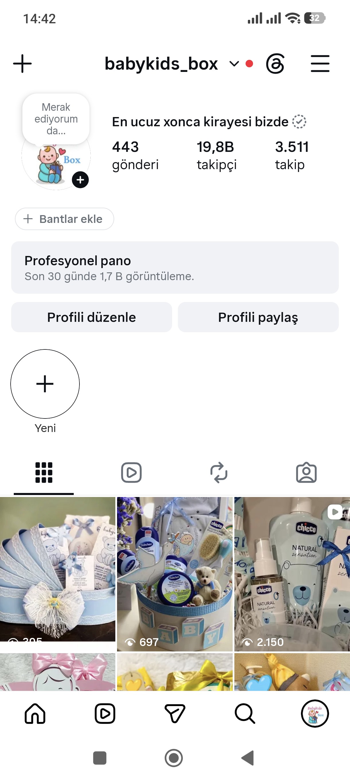 Instagram səhifəsi