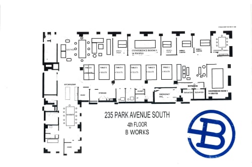 Floor-plan of 235 Park Avenue South, 4th Floor, Room Big Daddy's