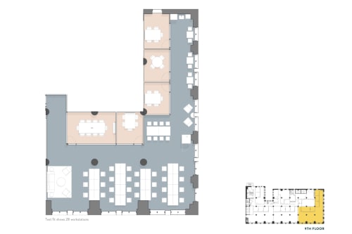 Floor-plan of 215 Park Avenue South, 9th Floor, Suite MANPRKSUITEA