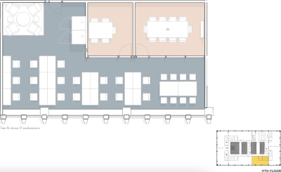 Floor plan for Breather office space 1411 Broadway, 17th Floor, Suite NYCBRYCANE