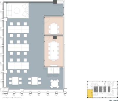 Floor plan for Breather office space 1411 Broadway, 17th Floor, Suite NYCBRYCANG