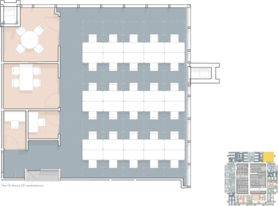 Floor plan for Breather office space 175 Greenwich Street, 38th Floor, Suite NYC3WTC10