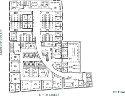 Floor plan for Breather office space 41 East 11th Street, 10th Floor, Suite Suite 102